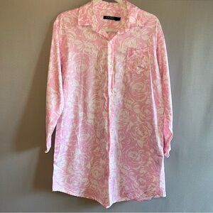Ralph Lauren Pink and White Floral Sleep Shirt